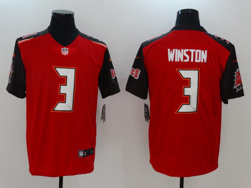 Men Tampa Bay Buccaneers #3 Winston Red Nike Vapor Untouchable Limited NFL Jerseys